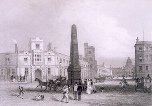 Skola för fattigblinda och Betlehems sjukhus, c.1851-55 av Thomas Hosmer Shepherd