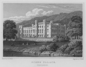 Scone Palace, Perthshire (gravyr) av Thomas Hosmer Shepherd