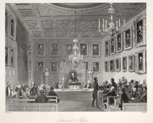 Somerset House, från "London Interiors with their Costumes and Ceremonies" pub. Joseph Mead, London, ca 1843 (stålgravyr). av Thomas Hosmer Shepherd
