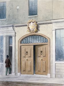 Ingången till Coachmakers Hall, 1854 av Thomas Hosmer Shepherd