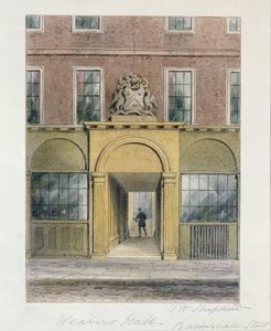 Ingången till Weavers Hall, 1854 av Thomas Hosmer Shepherd