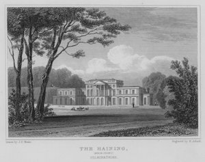 Haining, North Front, Selkirkshire (gravyr) av Thomas Hosmer Shepherd