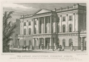 The London Institution, Finsbury Circus av Thomas Hosmer Shepherd