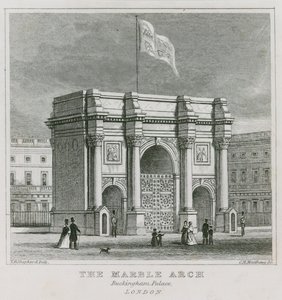 Marble Arch, Buckingham Palace av Thomas Hosmer Shepherd