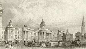 The New National Gallery, Trafalgar Square, London av Thomas Hosmer Shepherd