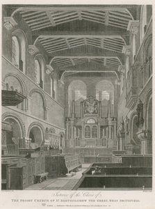 Priory Church of St Bartholomew the Great, West Smithfield av Thomas Hosmer Shepherd