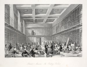 Lässalen och biblioteket på British Museum, från puben 