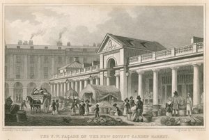 Den nordvästra fasaden av den nya Covent Garden Market, London av Thomas Hosmer Shepherd