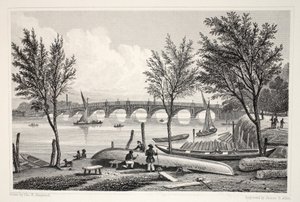 Vauxhall Bridge från Millbank, från puben "London and it