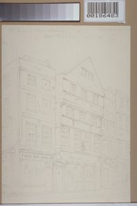 Utsikt över gamla hus i Chancery Lane, 1853 av Thomas Hosmer Shepherd