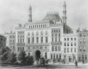 Utsikt över Royal Panopticon of Science and Art, 1825 (litografi) av Thomas Hosmer Shepherd