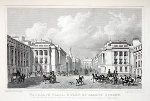 Waterloo Place, och en del av Regent Street, från puben "London and it