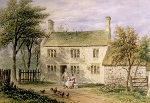 Woolsthorpe, Grantham, Isaac Newtons födelseort av Thomas Hosmer Shepherd