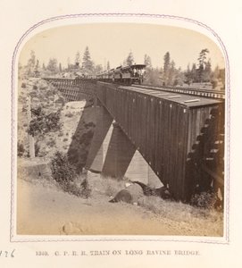 Tåg på Long Ravine Bridge