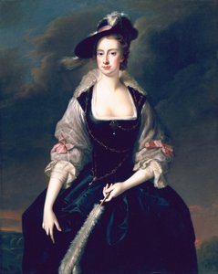 Lady Frances Courtenay, ca 1741 av Thomas Hudson
