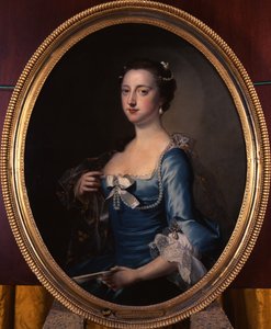Porträtt av Frances Thynne, Lady Hertford, senare hertiginna av Somerset (olja på duk) av Thomas Hudson