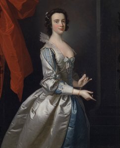 Porträtt av en kvinna, förmodligen Elizabeth Aislabie, från Studley Royal, Yorkshire av Thomas Hudson