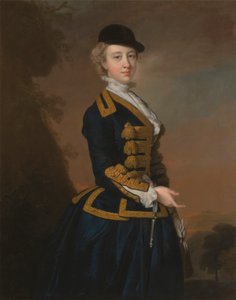Porträtt av en ung kvinna från familjen Fortesque i Devon av Thomas Hudson