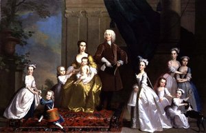 Familjen Radcliffe, ca 1738-42 (olja på duk) av Thomas Hudson
