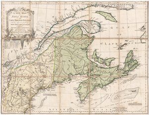 En karta över Nova Scotia av Jefferys