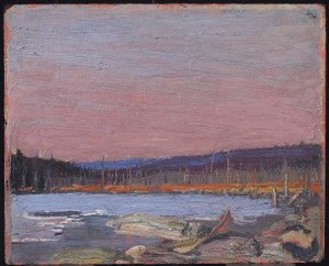 A Northern Lake, ca 1916 (olja på komposit trä-massaskiva) av Tom Thomson