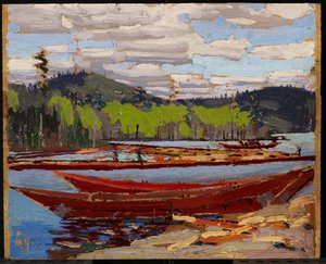 Båtar, sommaren 1916 av Tom Thomson