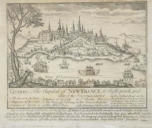 QUEBEC, huvudstaden i NEW-FRANKRIKE, en biskopsstol och säte för den sovjetiska domstolen av Thomas Johnston