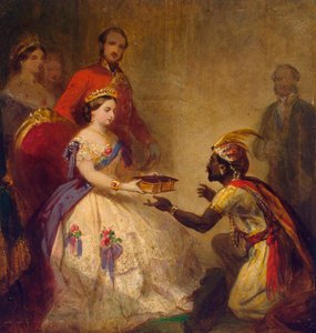 Drottning Victoria ger Bibeln till en afrikansk hövding