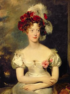Marie-Caroline de Bourbon (1798-1870) hertiginna av Berry, ca 1825 (olja på duk) av Thomas Lawrence