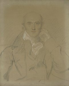 Porträtt av George Canning, M.P. (1770-1827), halvlång, sittande (penna, svart, vit & röd krita på duk) av Thomas Lawrence