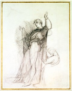Porträtt av John Philip Kemble som Hamlet (krita på papper) av Thomas Lawrence