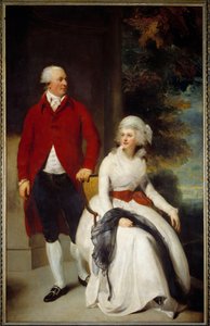 Porträtt av bankiren Julius Angerstein (1735-1823) och hans andra hustru Eliza Payne (1748-1800) Målning av Sir Thomas Lawrence (1769-1830) 1700-talets sön. 2,52 X 1,60 m av Thomas Lawrence