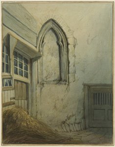 En liten domstol som gränsar till en passage från Baldwin Street till St Nicholas Street (penna och akvarell på papper) av Thomas Leeson the Elder Rowbotham