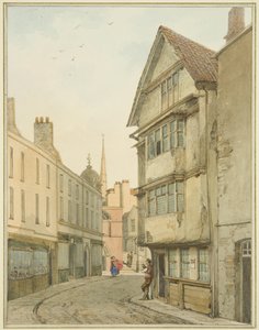 Back Street, tittar norrut mot Baldwin Street (akvarell på papper) av Thomas Leeson the Elder Rowbotham