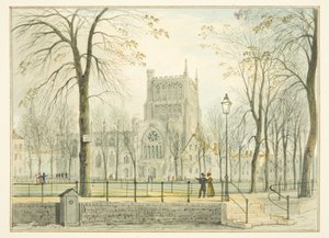 Bristol Cathedral and College Green (akvarell på papper) av Thomas Leeson the Elder Rowbotham
