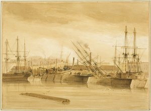 Eastern Wapping Dock, som visar barken 