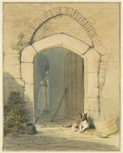 Lantgårdsingång av Thomas Leeson the Elder Rowbotham