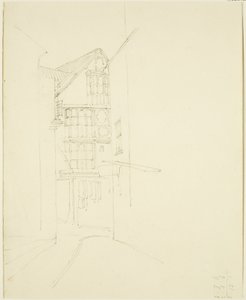 Tittar in i Pithay från Wine Street (penna på papper) av Thomas Leeson the Elder Rowbotham