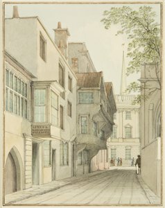 Tittar upp på Small Street mot Exchange (akvarell på papper) av Thomas Leeson the Elder Rowbotham