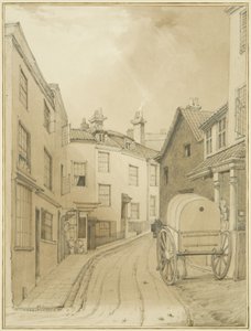 Lower End of Griffin Lane (akvarell på papper) av Thomas Leeson the Elder Rowbotham