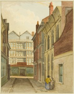 Mary-le-Port Street sett från Cheese Market (akvarell på papper) av Thomas Leeson the Elder Rowbotham