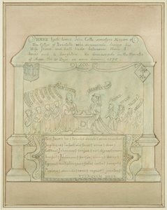Väggtavla av John Cutte i Burnett Church av Thomas Leeson the Elder Rowbotham