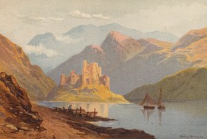 Skottland, Eilean-Donan Castle (färg litho) av Thomas Leeson the Elder Rowbotham