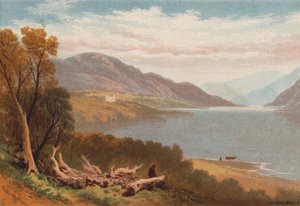 The English Lakes, Ullswater (färg litho) av Thomas Leeson the Elder Rowbotham