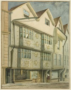 Norra sidan av Baldwin Street (akvarell på papper) av Thomas Leeson the Elder Rowbotham