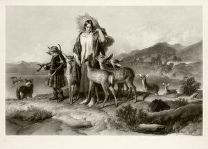 Skogsmästarens familj (mezzotint) av Thomas Lewis Atkinson