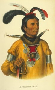 A Winnebago, 1854 (handfärgad litho)