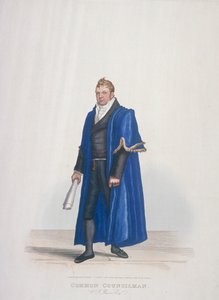 Common Councilman of City of London, William John Reeves, i medborgardräkt, 1825