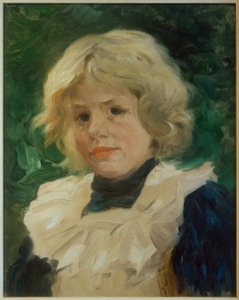 Porträtt av en blond flicka