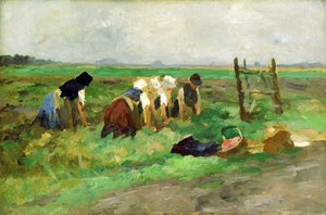 Fältarbetare, ca 1900 (olja på kartong)